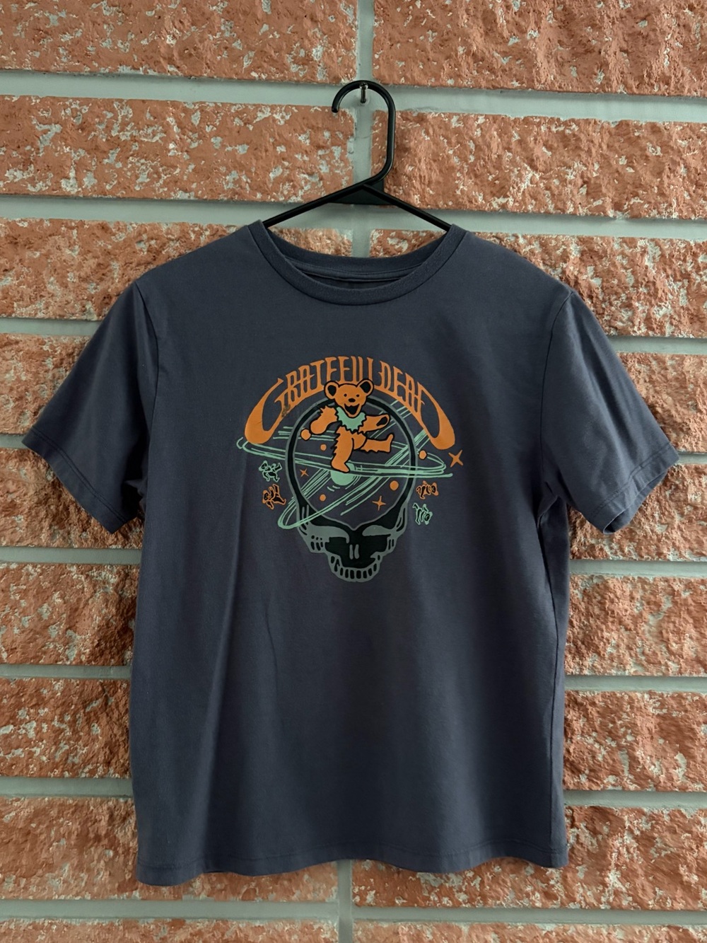 Grateful Dead Short Sleeve Tee with Orange & Green Graphic